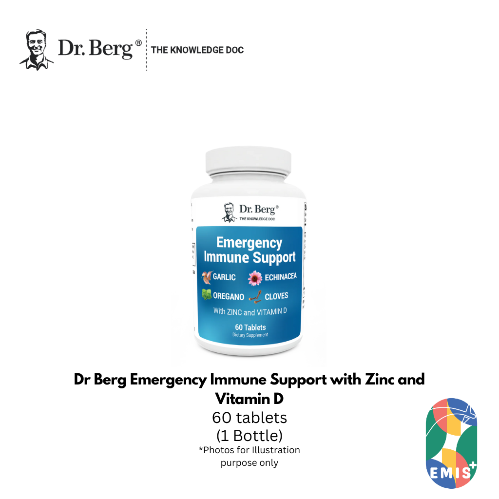 Dr. Berg Emergency Immune Support with Zinc and Vitamin D - 60 Tablets — buy online at EMIS+ Singapore