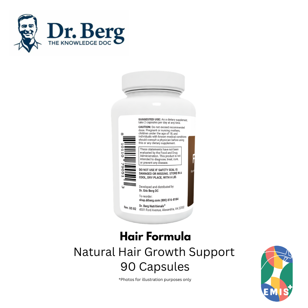 Dr. Berg Hair Formula - Natural Hair Growth Support, 90 Capsules