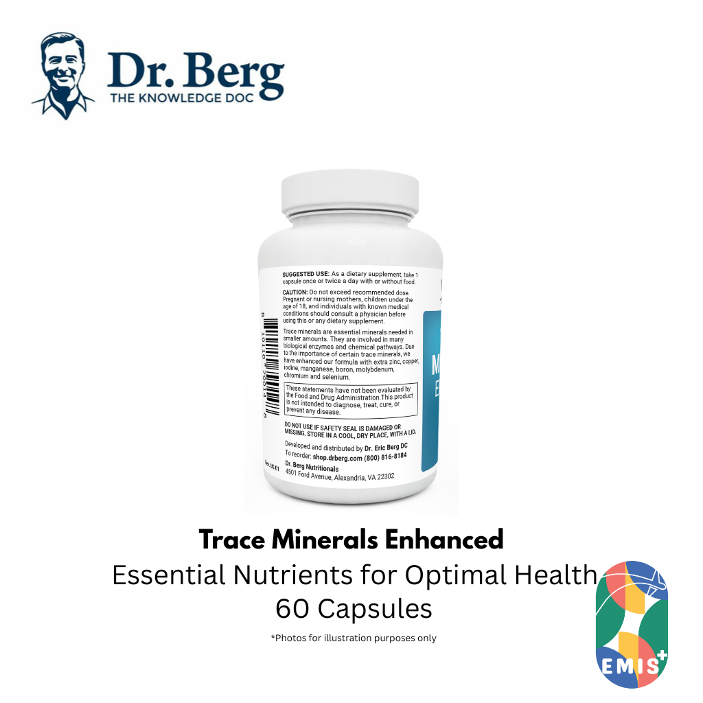 Dr Berg Trace Minerals Enhanced - 60 Capsules | Essential Nutrients for Optimal Health product image 3 – EMIS+ Singapore