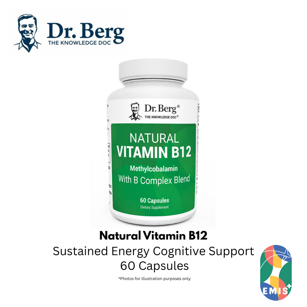 Dr. Berg Natural Vitamin B12 - 1000 mcg Methylcobalamin with B Complex & Magnesium - Boost Energy & Focus