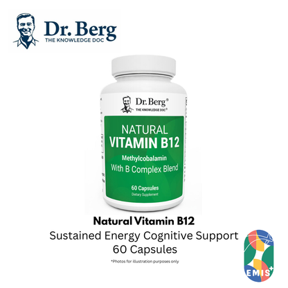 Dr. Berg Natural Vitamin B12 - 1000 mcg Methylcobalamin with B Complex & Magnesium - Boost Energy & Focus