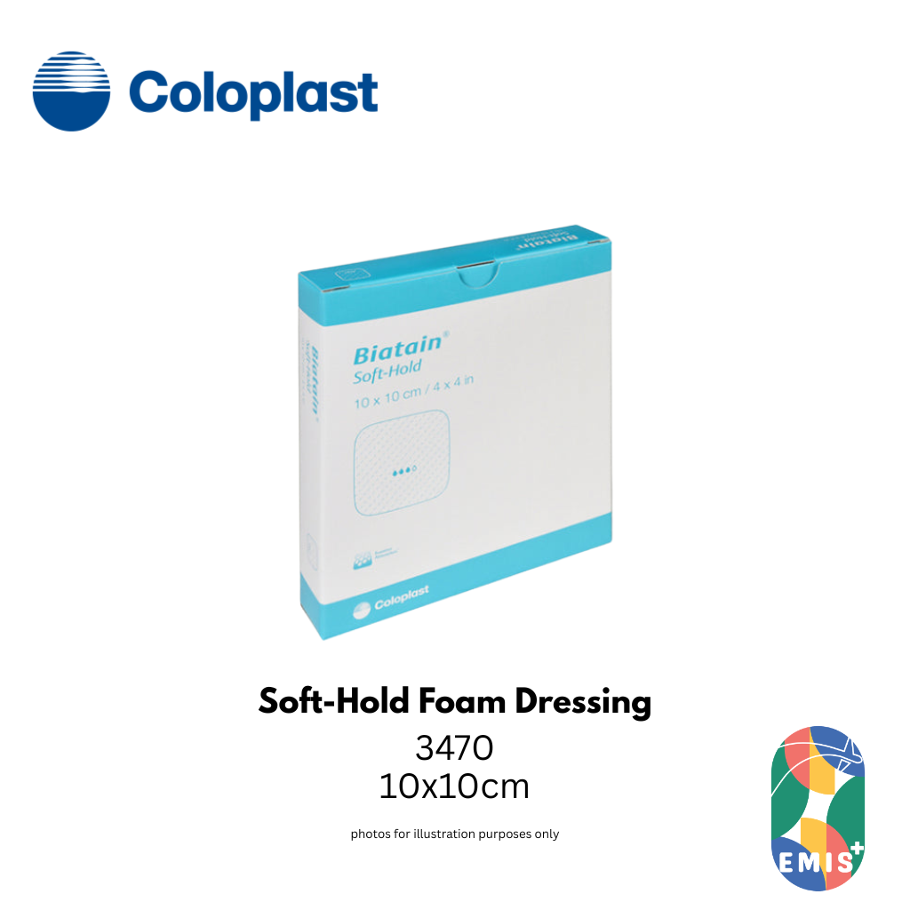 Coloplast Biatain Soft-Hold Foam Dressing 10x10cm product image 3 – EMIS+ Singapore