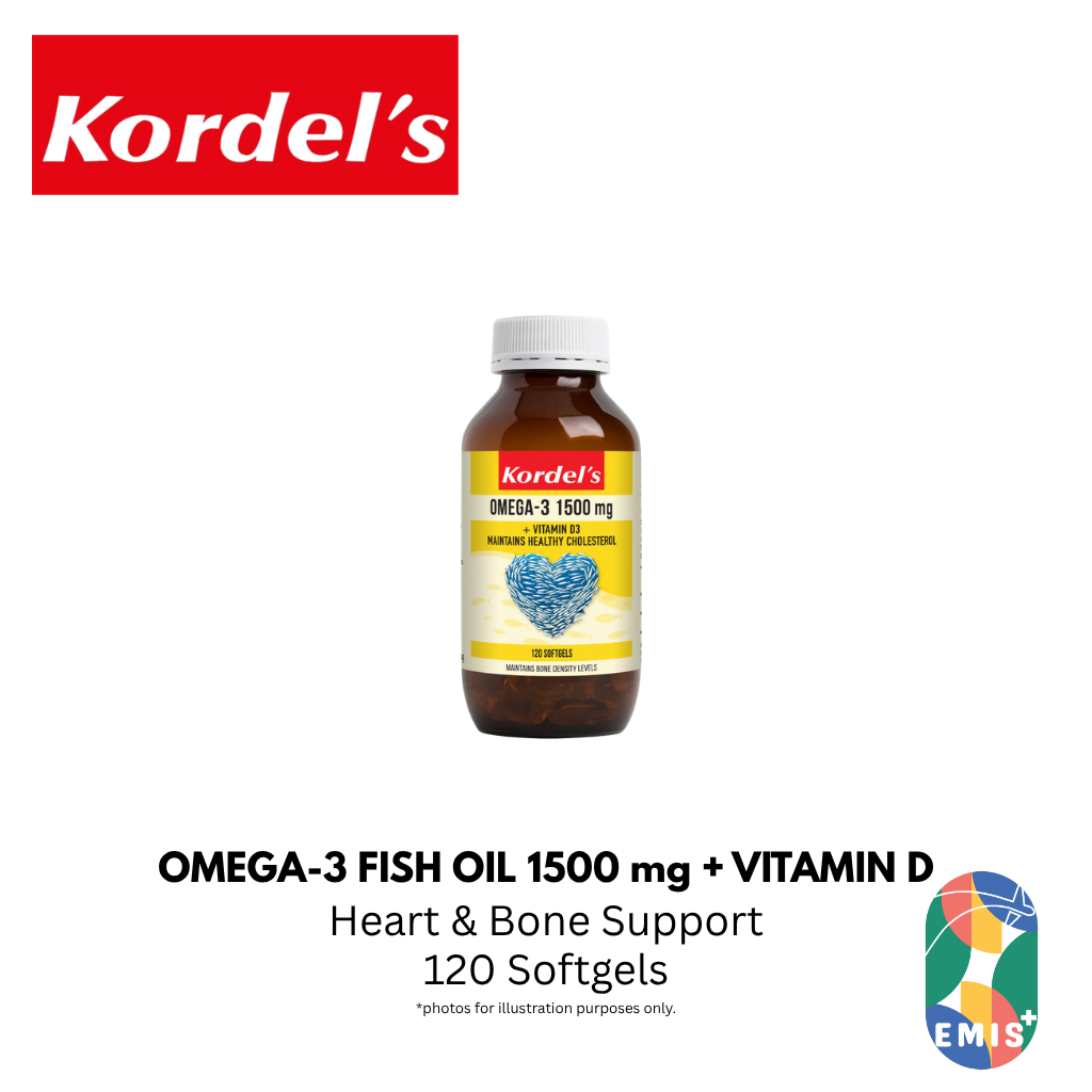 KORDEL’S OMEGA-3 FISH OIL 1500 mg + VITAMIN D – product detail view 3 | EMIS+ Singapore medical supplies