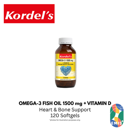 KORDEL’S OMEGA-3 FISH OIL 1500 mg + VITAMIN D – product detail view 3 | EMIS+ Singapore medical supplies