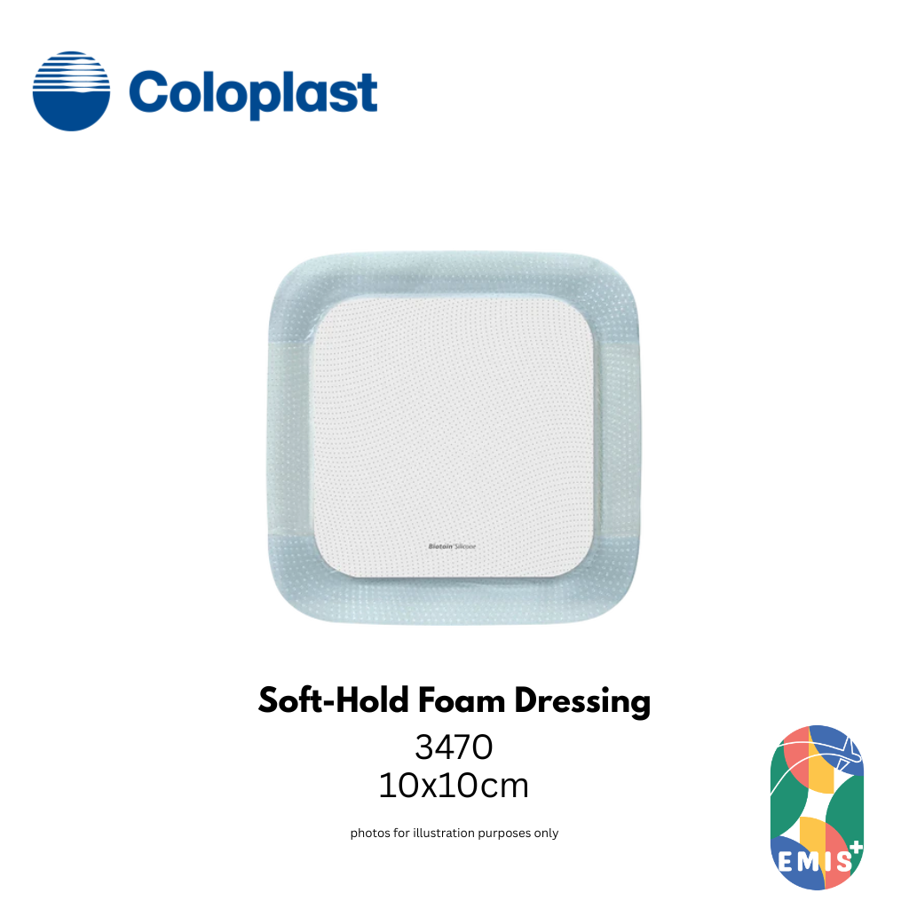 Coloplast Biatain Soft-Hold Foam Dressing 10x10cm product image 2 – EMIS+ Singapore