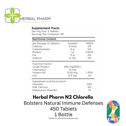 Herbal Pharm: N2 Chlorella - Natural Detox & Nutrient Boost (450 Tablets) product image 3 – EMIS+ Singapore