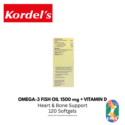 KORDEL’S OMEGA-3 FISH OIL 1500 mg + VITAMIN D – product detail view 5 | EMIS+ Singapore medical supplies