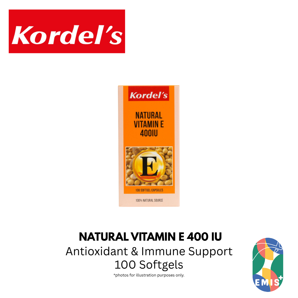 KORDEL’S NATURAL VITAMIN E 400 IU – product detail view 5 | EMIS+ Singapore medical supplies