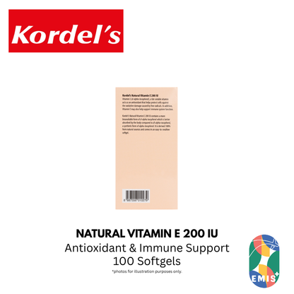 KORDEL’S NATURAL VITAMIN E 200 IU – product detail view 4 | EMIS+ Singapore medical supplies