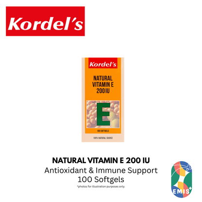 KORDEL’S NATURAL VITAMIN E 200 IU – product detail view 3 | EMIS+ Singapore medical supplies