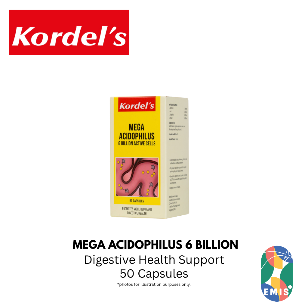 KORDEL’S MEGA ACIDOPHILUS 6 BILLION – product detail view 4 | EMIS+ Singapore medical supplies
