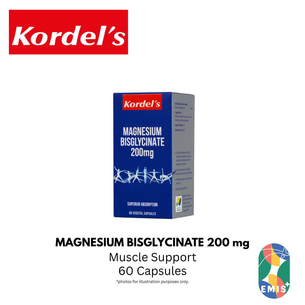 KORDEL’S MAGNESIUM BISGLYCINATE 200 mg – product detail view 2 | EMIS+ Singapore medical supplies