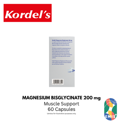 KORDEL’S MAGNESIUM BISGLYCINATE 200 mg – product detail view 5 | EMIS+ Singapore medical supplies