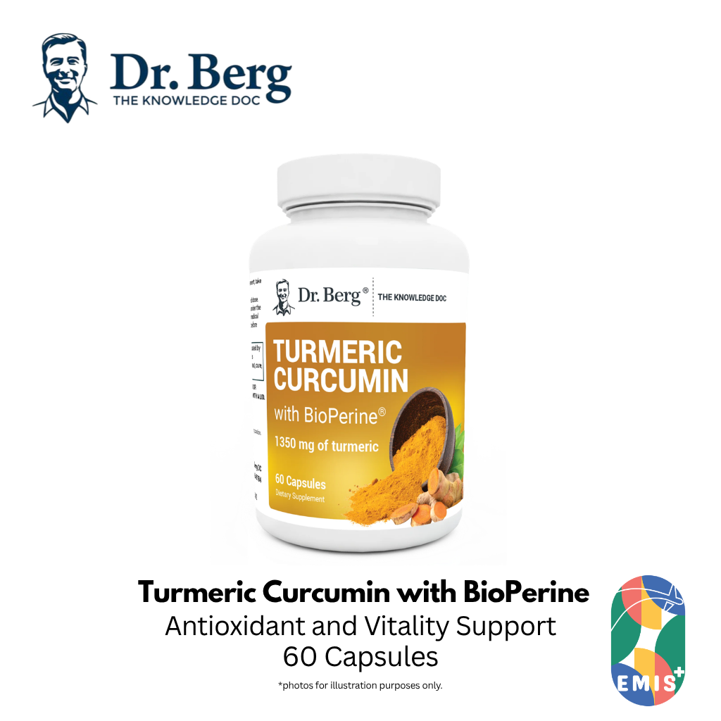 Dr. Berg Turmeric Curcumin with BioPerine - Maximum Absorption 60 Capsules – Buy in Singapore | EMIS+ Medical Supplies