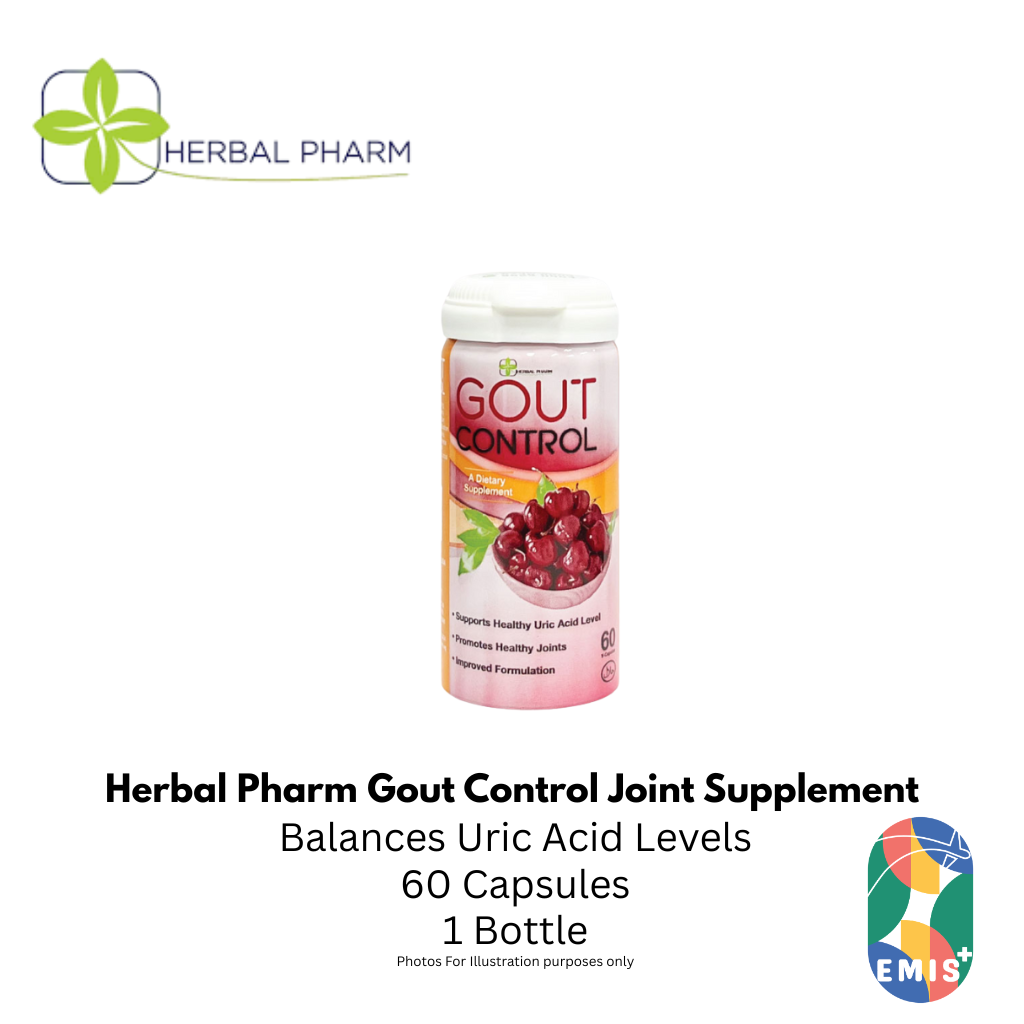Herbal Pharm Gout Control: Natural Relief for Healthy Uric Acid & Joint Comfort – buy online from EMIS+ Singapore medical supplies