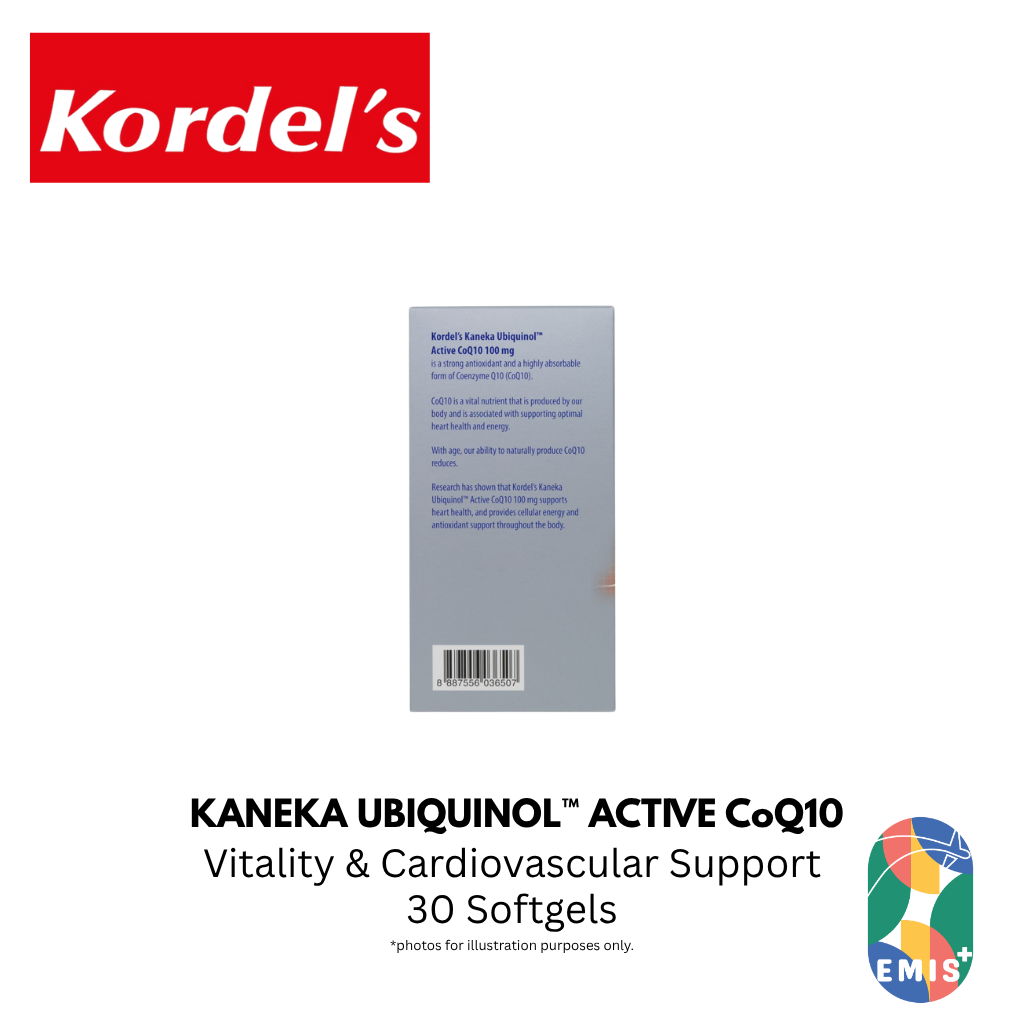 KORDEL’S KANEKA UBIQUINOL™ ACTIVE CoQ10 100 mg – product image 4 | EMIS+ Singapore