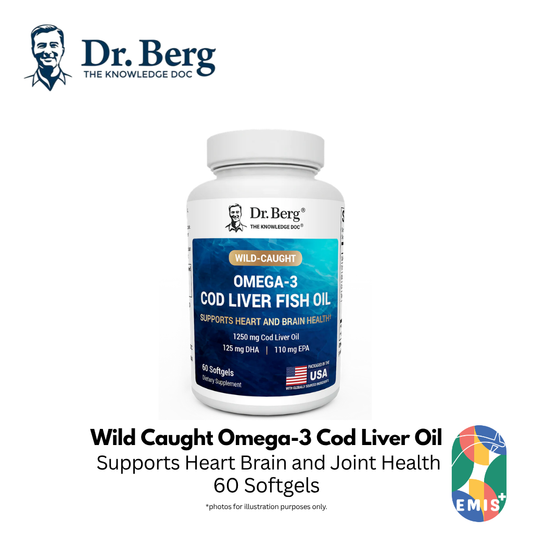 Dr Berg Wild Caught Omega 3 Cod Liver Oil for Heart and Brain Support — buy online at EMIS+ Singapore