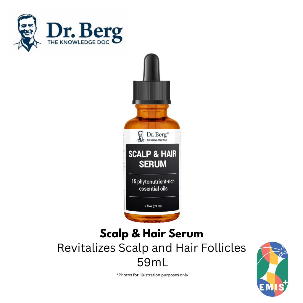 Dr. Berg Scalp & Hair Serum: Revitalize Dull, Brittle Hair with 15 Premium Ingredients (2 fl oz) — buy online at EMIS+ Singapore