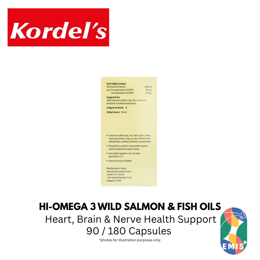 KORDEL’S HI-OMEGA 3 WILD SALMON AND FISH OILS 1000 mg – product image 5 | EMIS+ Singapore