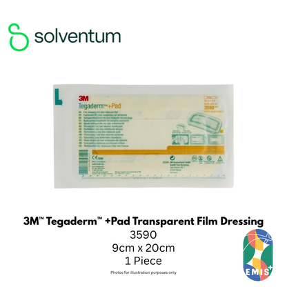 3M 3590 Tegaderm +Pad Transparent Dressing 9cm x 20cm - view 2