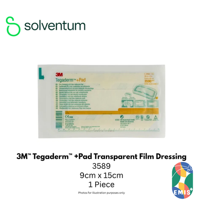 3M 3589 Tegaderm +Pad Transparent Dressing 9cm x 15cm - view 2