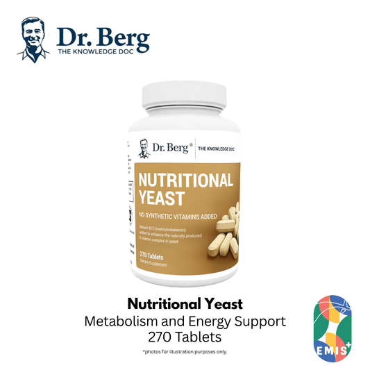 Dr. Berg Nutritional Yeast Tablets - Boost Energy & Keto Adaptation (270 Tablets) – buy online from EMIS+ Singapore medical supplies