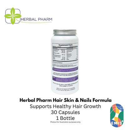 Herbal Pharm: Hair, Skin & Nails - Radiant Beauty from Within (30 V-Capsules) product image 2 – EMIS+ Singapore