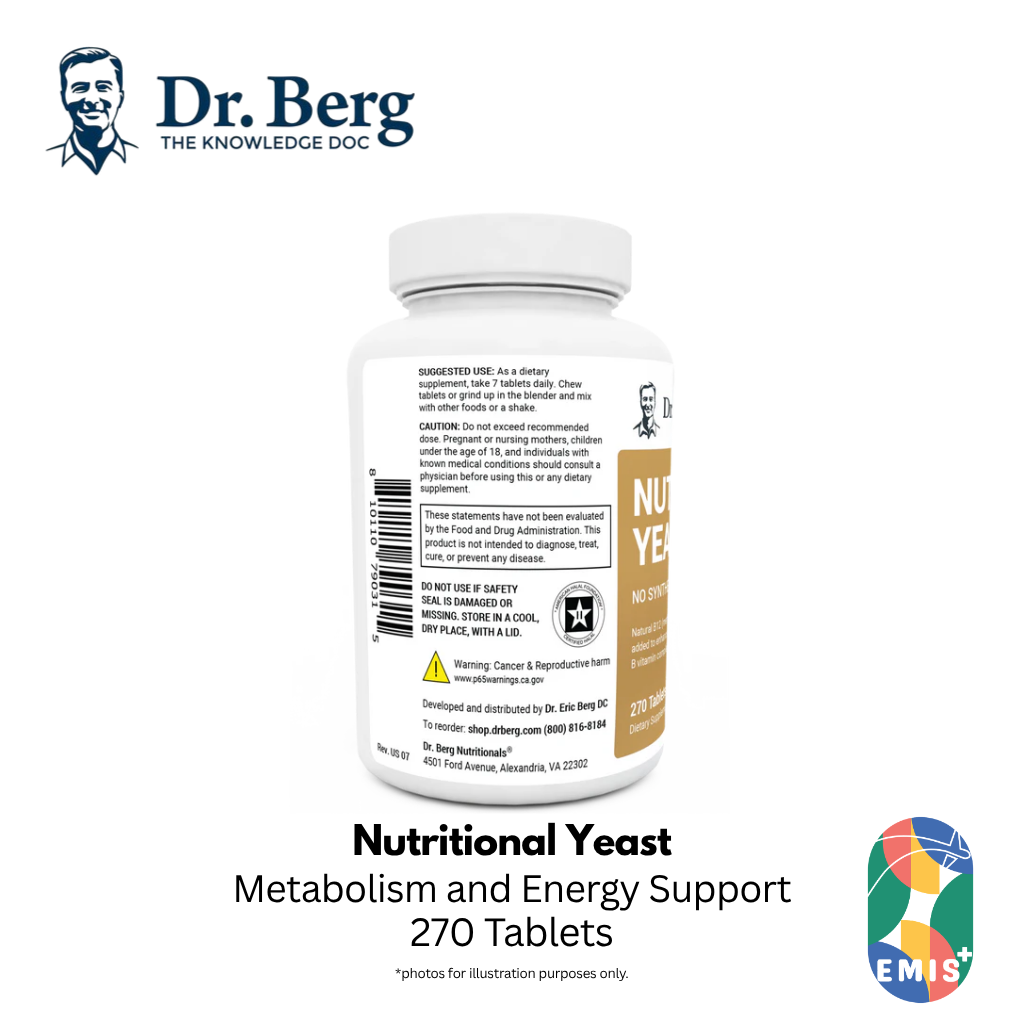 Dr. Berg Nutritional Yeast Tablets - Boost Energy & Keto Adaptation (270 Tablets) product image 3 – EMIS+ Singapore