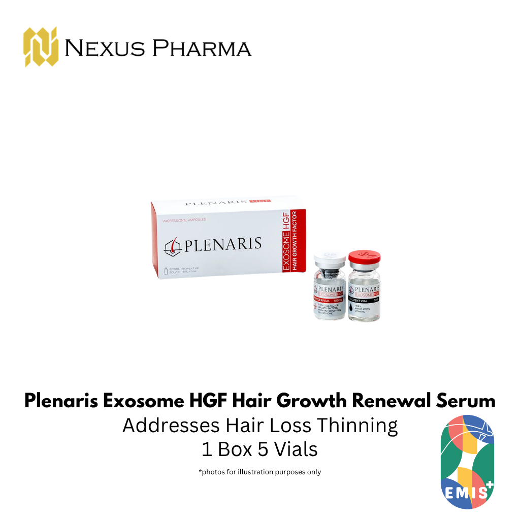 Plenaris Exosome HGF: Advanced Hair Growth Serum for Thicker, Stronger Hair & Scalp Regeneration — buy online at EMIS+ medical supplies Singapore