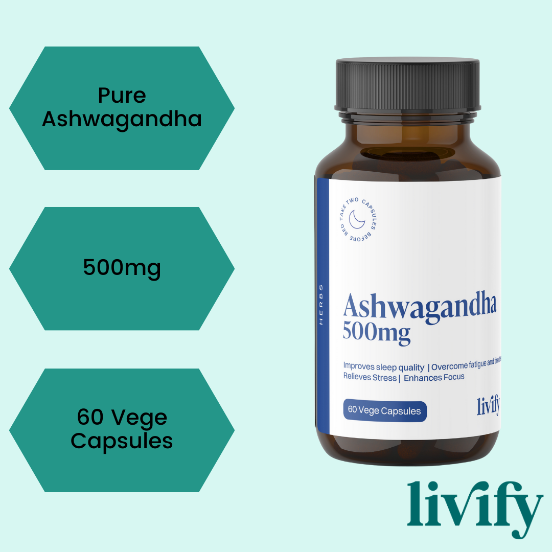 Livify Ashwagandha for Stress Relief Sleep Quality and Mood Balance