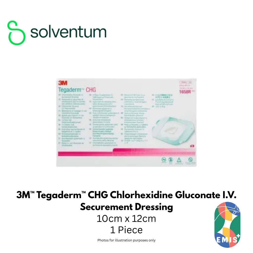 3M Tegaderm CHG Chlorhexidine Gluconate I.V. Securement Dressing 1658R 10cm x 12cm - view 3