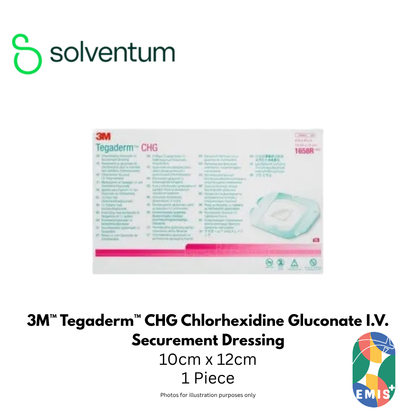 3M Tegaderm CHG Chlorhexidine Gluconate I.V. Securement Dressing 1658R 10cm x 12cm - view 3