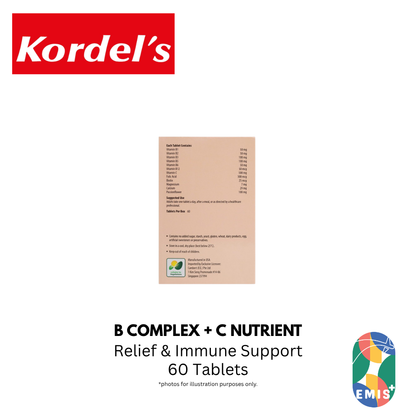 KORDEL’S B COMPLEX + C NUTRIENT SUPPORT DURING STRESSFUL TIMES – product image 4 | EMIS+ Singapore