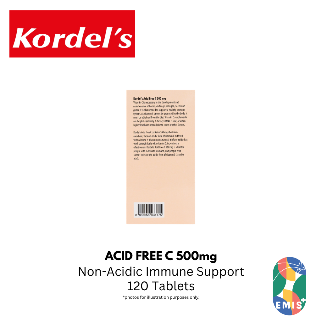KORDEL’S ACID FREE C 500 mg ENHANCED WITH BIOFLAVONOIDS – product image 5 | EMIS+ Singapore