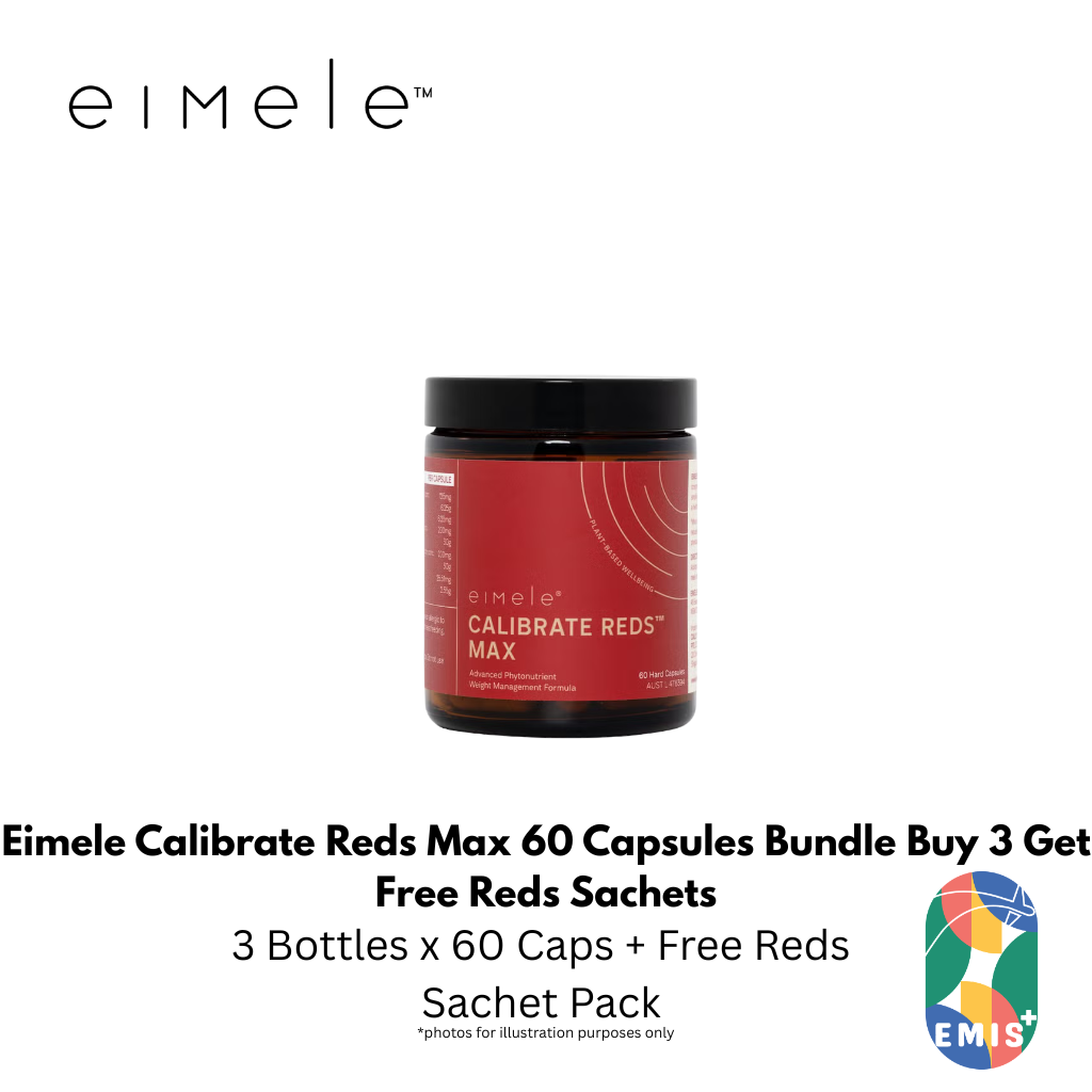 Eimele Calibrate Reds Max 60 Capsules Bundle Buy 3 Get Free Reds Sachets