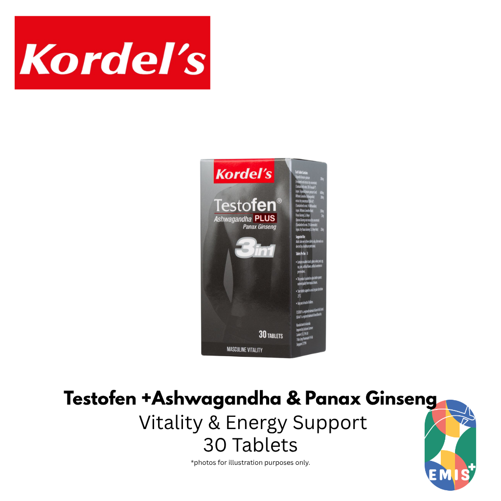 KORDEL’S TESTOFEN® PLUS ASHWAGANDHA AND PANAX GINSENG – product detail view 4 | EMIS+ Singapore medical supplies