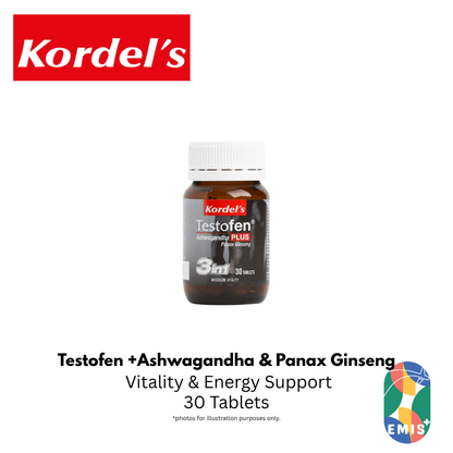 KORDEL’S TESTOFEN® PLUS ASHWAGANDHA AND PANAX GINSENG – product detail view 2 | EMIS+ Singapore medical supplies