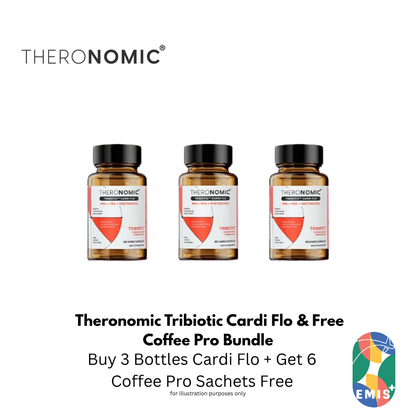 Bundle Sales Theronomic Tribiotic Cardi Flo Buy 3 Bottles Get Coffee Pro 6 Sachets Free | EMIS+ Singapore medical supplies