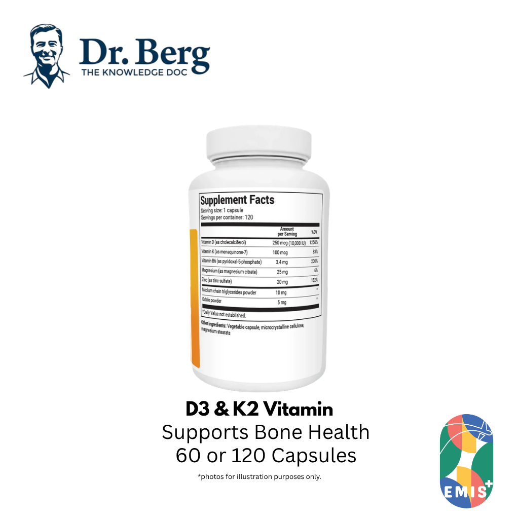 Dr. Berg's D3 & K2 Vitamin: Maximum Strength Support product image 4 – EMIS+ Singapore