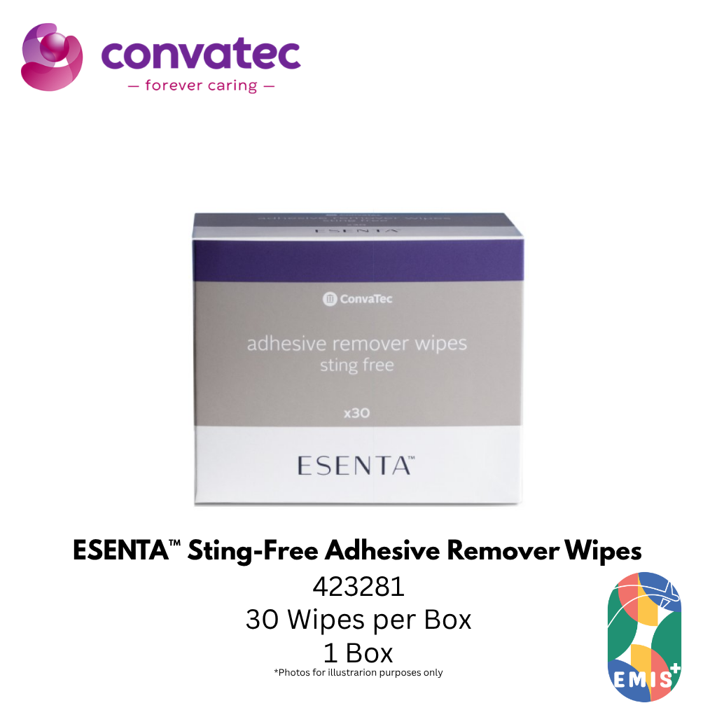 ConvaTec ESENTA Adhesive Remover Wipes for Around Stomas and Wounds, Sting Free 30'S | Singapore | EMIS+