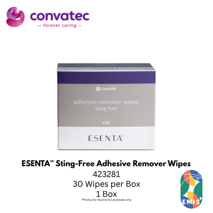 ConvaTec ESENTA Adhesive Remover Wipes for Around Stomas and Wounds, Sting Free 30'S | Singapore | EMIS+