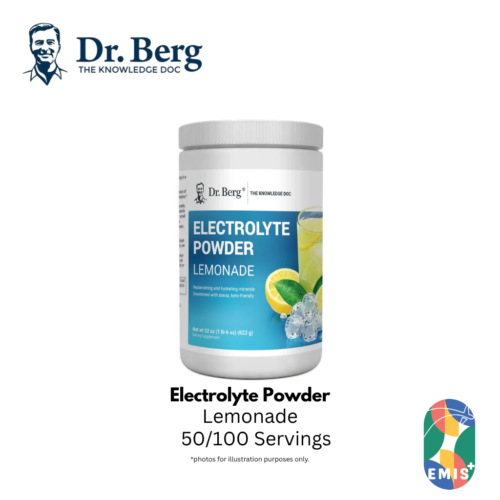 Dr. Berg Electrolyte Powder with 1000 mg of Potassium and Magnesium - Ultimate Hydration Support