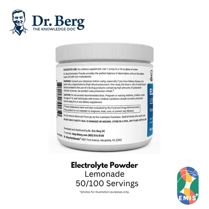 Dr. Berg Electrolyte Powder with 1000 mg of Potassium and Magnesium - Ultimate Hydration Support