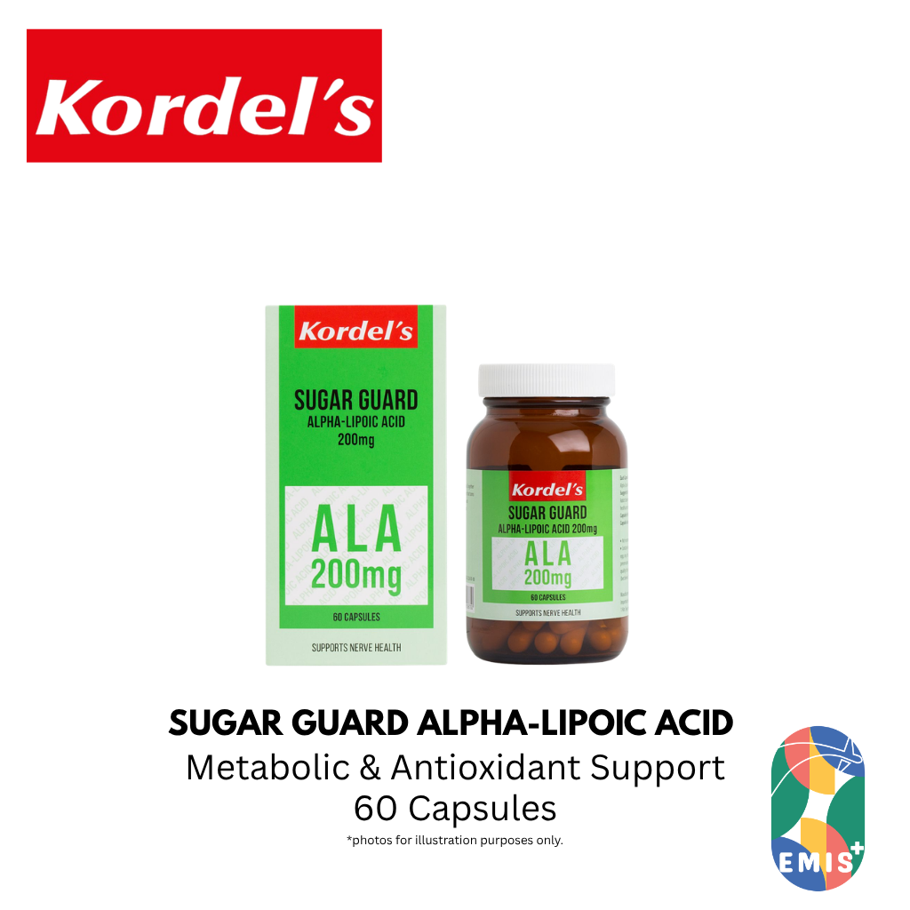 KORDEL’S SUGAR GUARD ALPHA-LIPOIC ACID 200 mg – Vitamins & Supplements available at EMIS+ Singapore