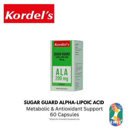 KORDEL’S SUGAR GUARD ALPHA-LIPOIC ACID 200 mg – product detail view 2 | EMIS+ Singapore medical supplies