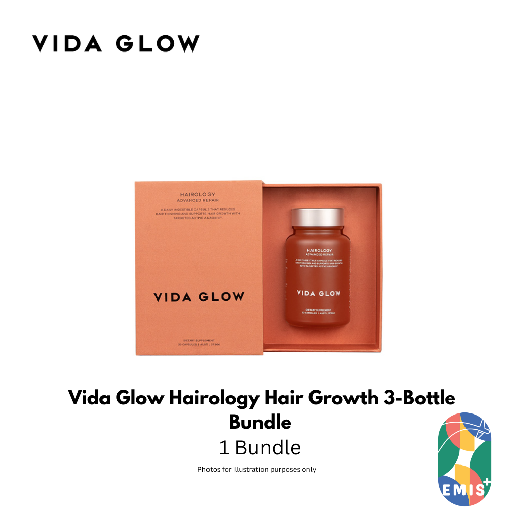 Vida Glow Hairology 30 Capsules Buy 3 Free Marine Collagen 6 Sachets — product image 2, EMIS+ Singapore medical supplies
