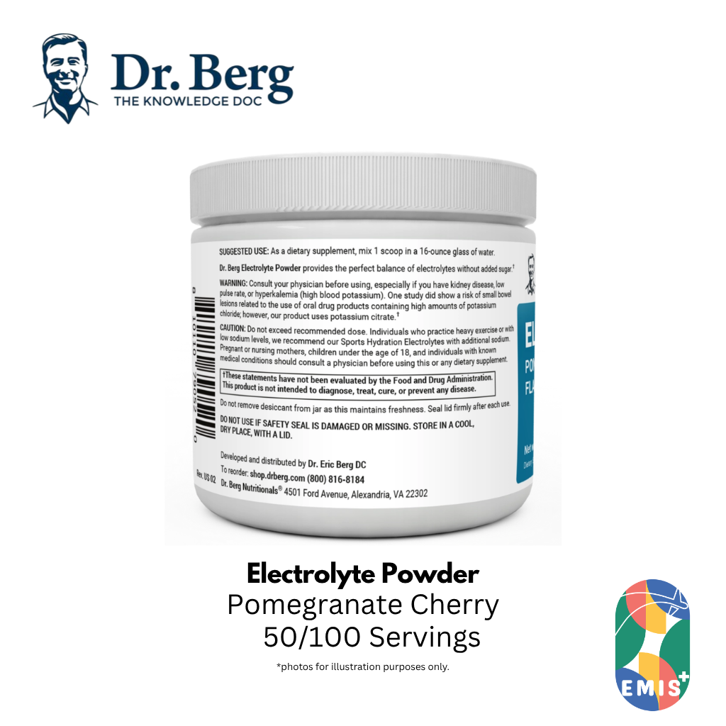 Dr. Berg Electrolyte Powder with 1000 mg of Potassium and Magnesium - Ultimate Hydration Support