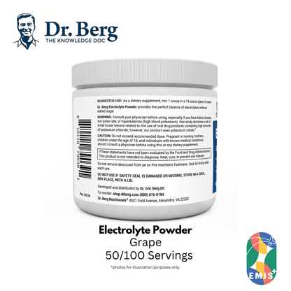 Dr. Berg Electrolyte Powder with 1000 mg of Potassium and Magnesium - Ultimate Hydration Support