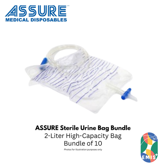ASSURE Urine Bag Sterile 2L T Outlet with 120cm Tubing Bundle of 10 - view 1