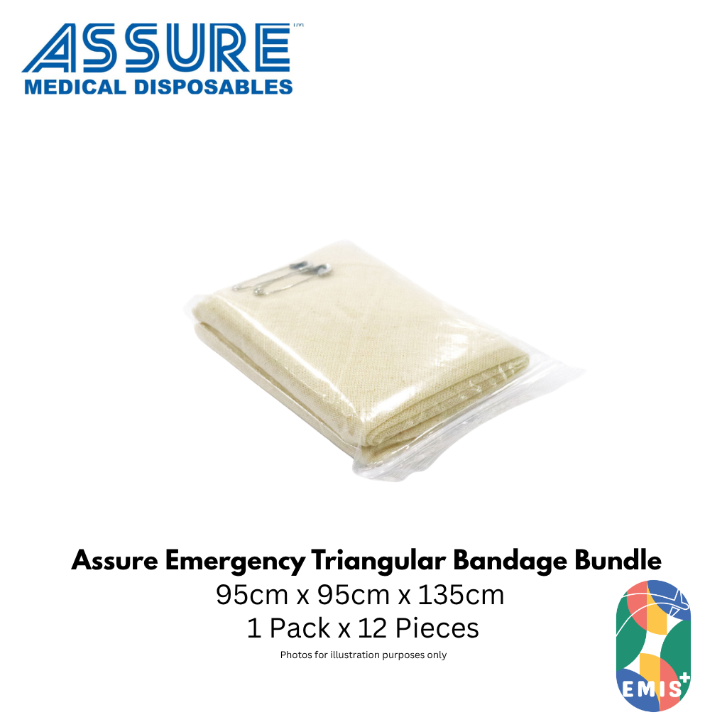 ASSURE Triangular Bandage 95cm x 95cm x 135cm Mesh 48x48 Bundle of 12 - view 2